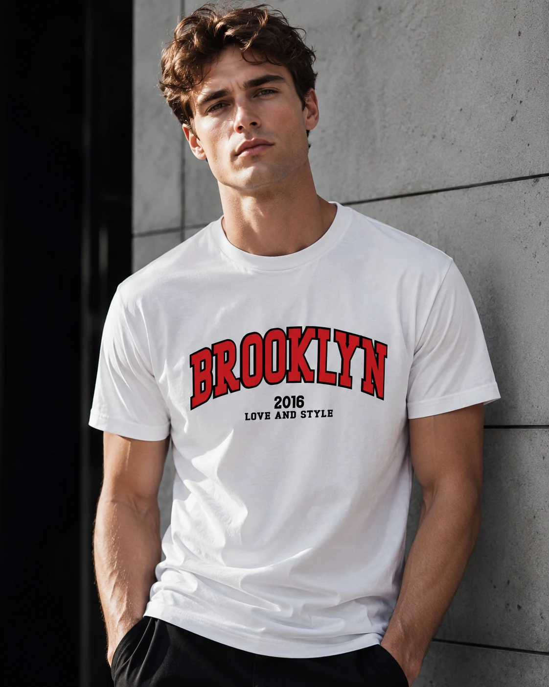 Camiseta Brooklyn branca · look streetwear carioca
